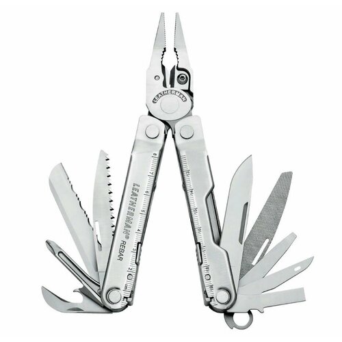 Leatherman REBAR SILVER Мультитул с чехлом мультитул leatherman rebar с нейлоновым чехлом