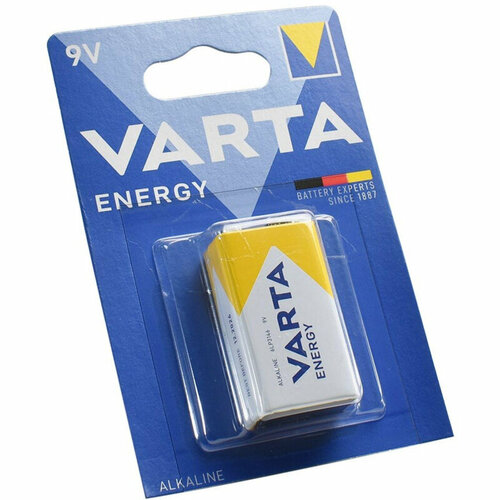 Батарейка Varta ENERGY Крона 6LP3146/6LR61 BL1 Alkaline 9V 4122(4122229411) комплект 5 штук батарейка varta energy крона 6lp3146 6lr61 bl1 alkaline 9v 4122 4122229411