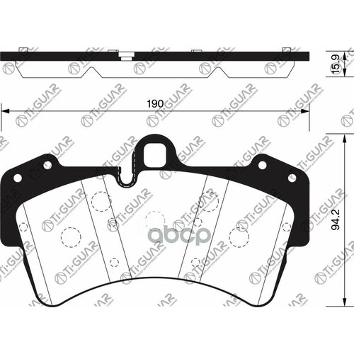 Тормозные Колодки Tg-0346Pn0346 Tiguar Audi Q7 Touareg V3642 06- Cayenne 45T 03- Передние Диск Ti-Guar арт TG0346 5630₽