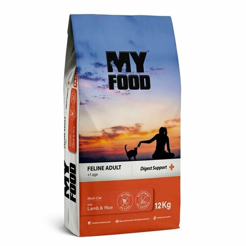 Myfood корм сухой для кошек Feline Adult Multi-Cat with Lamb&Rice, 12 кг