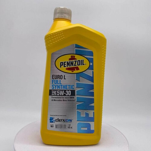 Масло моторное синтетическое PENNZOIL PLATINUM EURO L Dexos2 Full Synthetic 5W-30 Motor Oil (946 мл)
