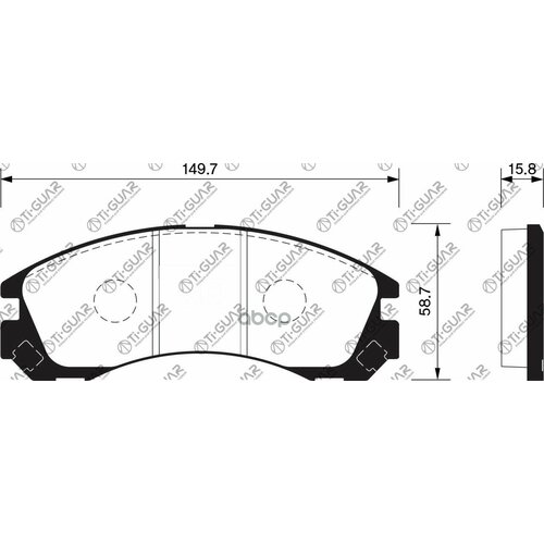 Тормозные Колодки Tg-313C/Pn3233 (Керамика)* Ti·guar Mmc Airtrek, Outlander 03-06 Передние Диск. Ti-Guar арт. TG313C