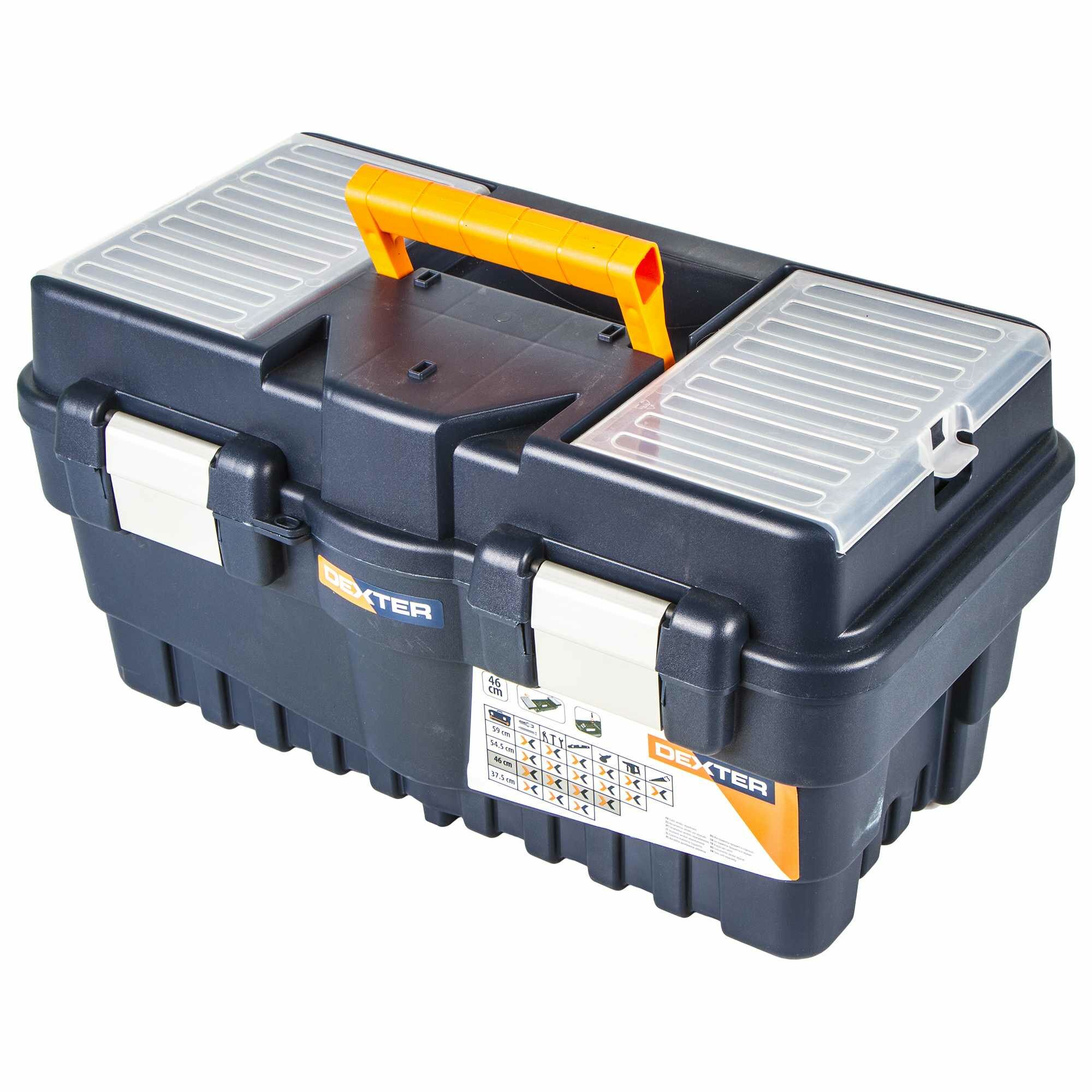 Ящик для инструмента Dexter Formula A Alu500 462х242х256 мм, пластик, цвет синий - фото №1