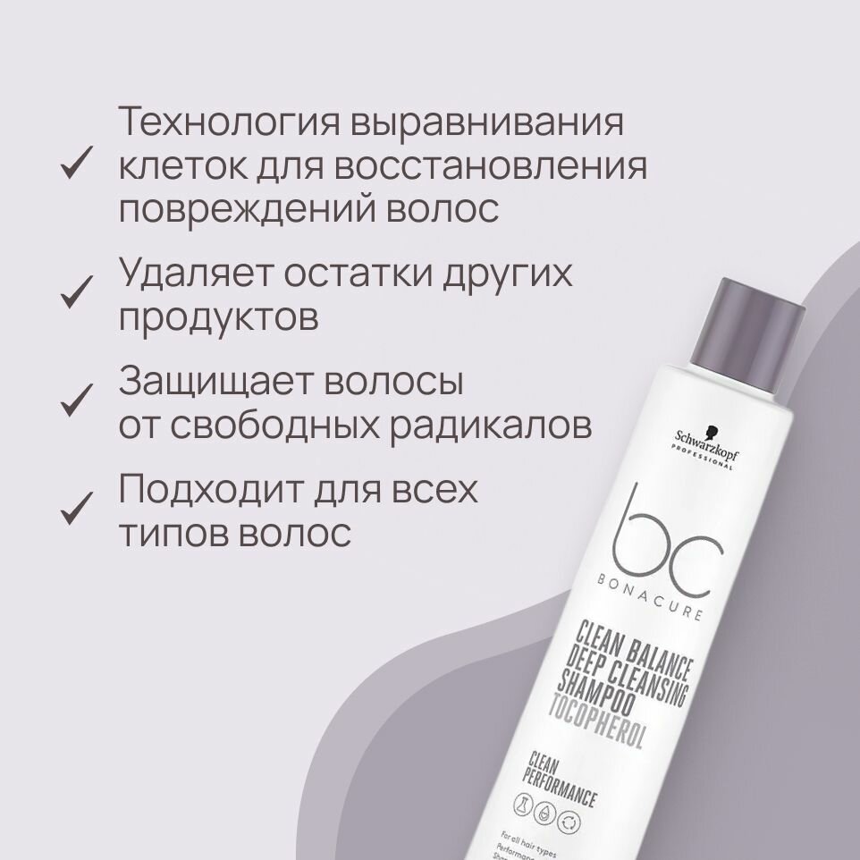 Schwarzkopf Professional Шампунь глубокого очищения Clean Balance, 250 мл (Schwarzkopf Professional, ) - фото №12