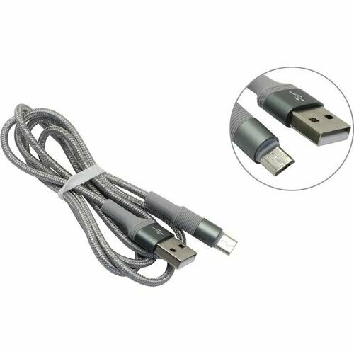 Кабель USB - micro USB 1м Borofone BX21 Outstanding - Metal Gray