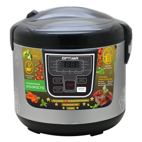 Мультиварка OPTIMA MC-5101 черный серебристый 419000₽