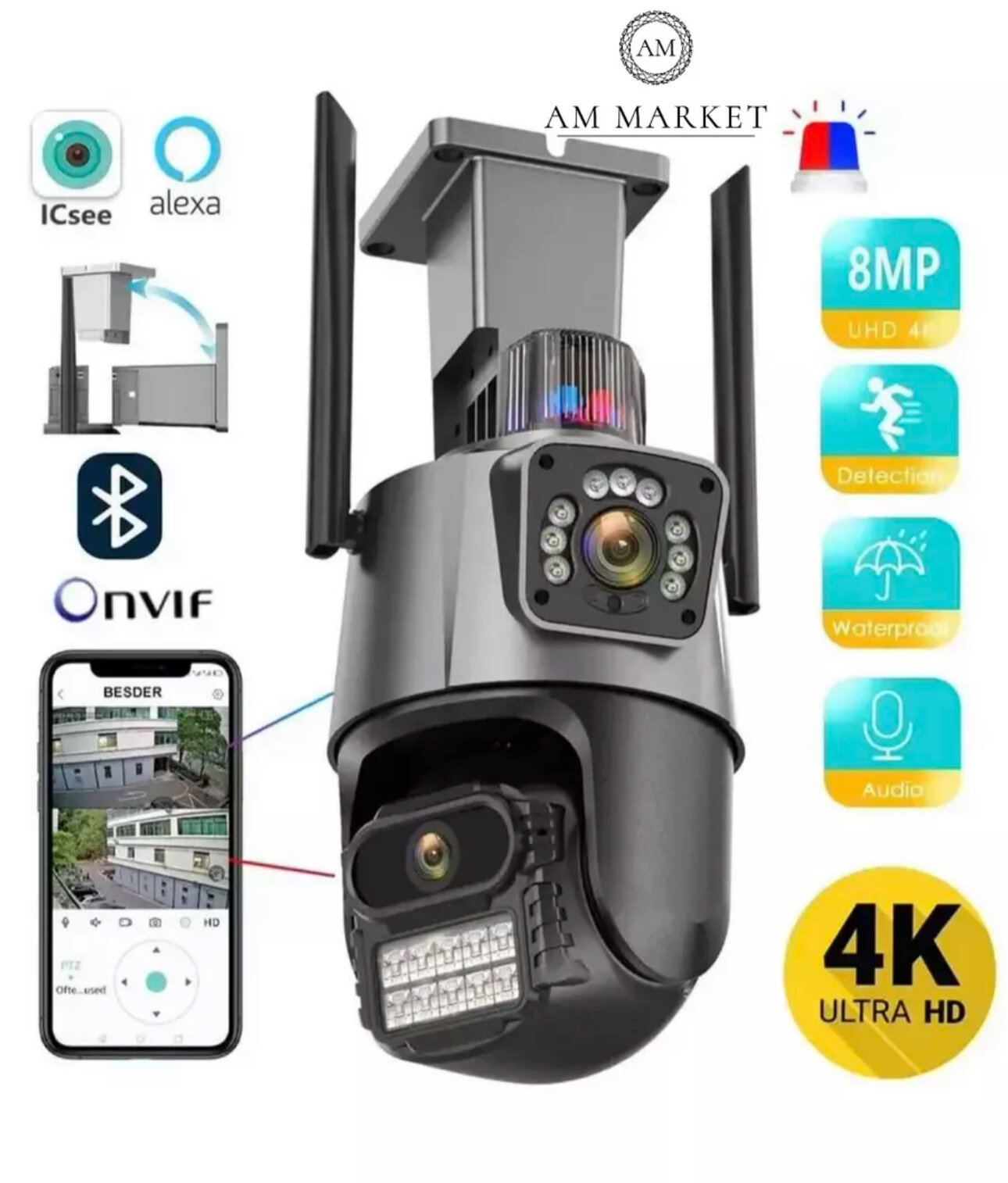 фото Уличная камера с 2-мя объективами, 8 Мп