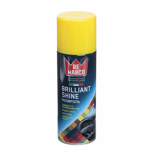 RE MARCO Полироль пластика RE MARCO BRILLIANT SHINE, Perf. №5, аэрозоль, 200 мл