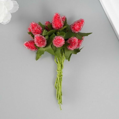 Декор для творчества Клубника в сахаре ягода 15х2 см 12 шт 725₽