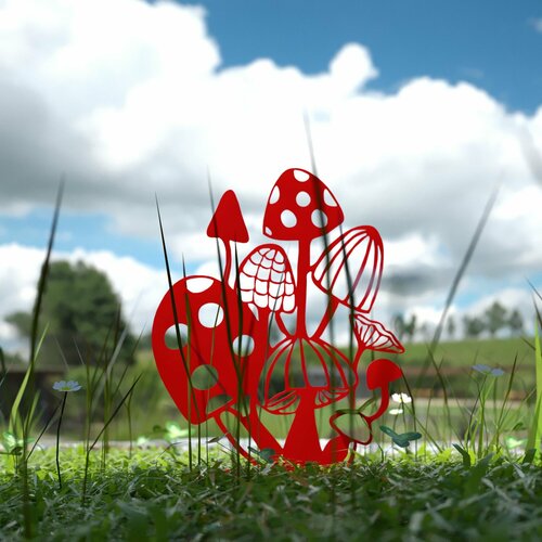 Фигурка садовая Гриб красный садовая фигурка гриб подсвечник