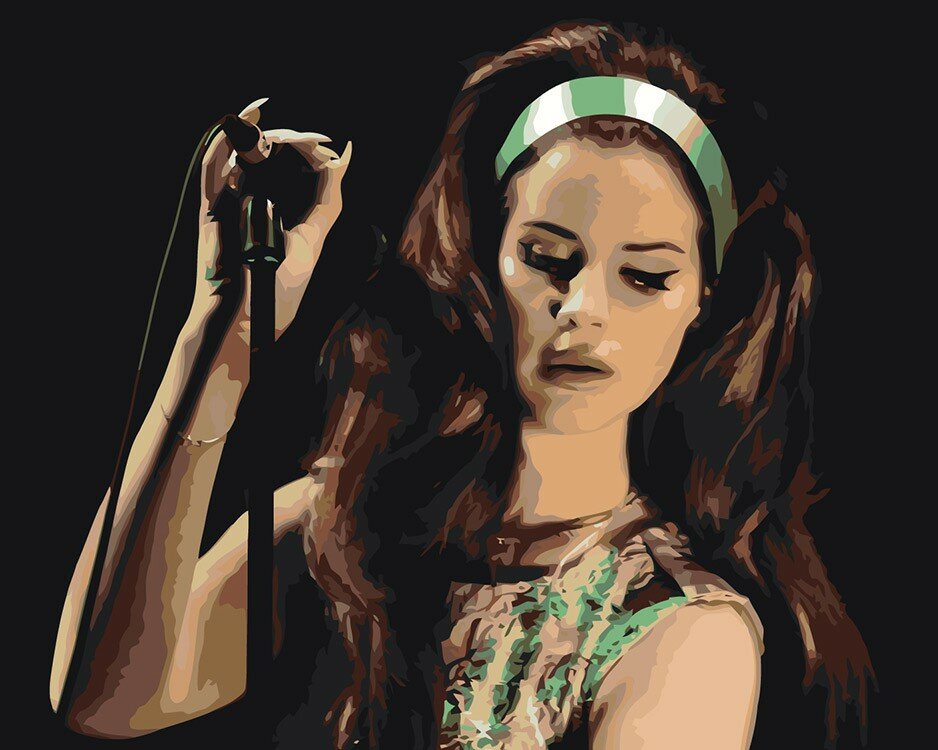 Картина по номерам Lana Del Rey Лана Дель Рей: на сцене