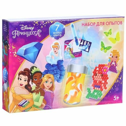 Набор для опытов 7 весёлых опытов 7 в 1 светящиеся Принцессы 1693₽