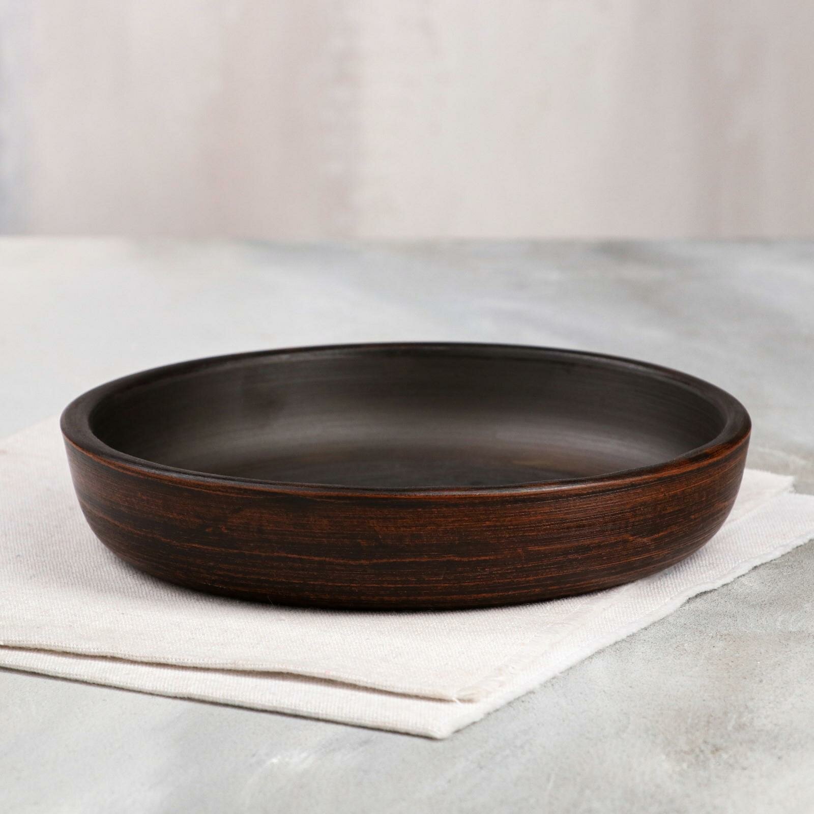 фото Форма для запекания "Кеци", гладкая, красная глина, 20 см