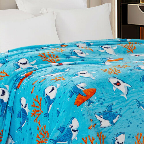 Плед Павлинка Акуленок 100х150см аэрософт 190гм пэ 100 841₽