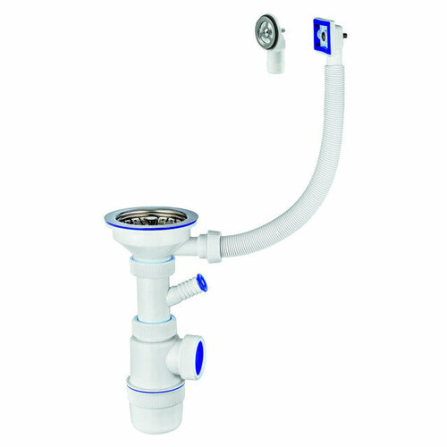 Сифон для мойки virplast 312х40мм чашка 114мм отвод дбт универс перелив 2752₽