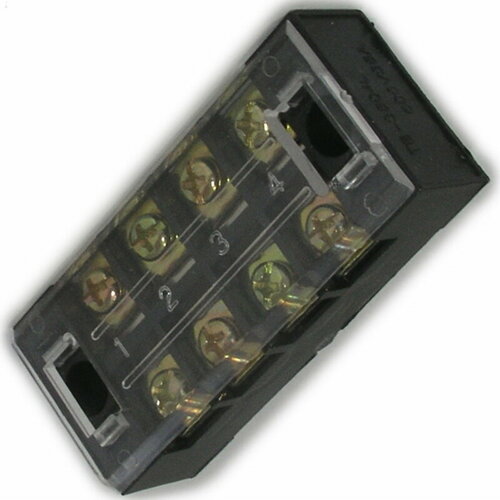 Клеммная колодка винтовая с крышкой 8 контактов М4 35 А 600 В 8 AWG 10 мм2 263₽