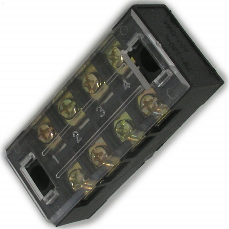 фото Клеммная колодка винтовая с крышкой, 8 контактов, М4, 35 А, 600 В, 8 AWG, 10 мм2