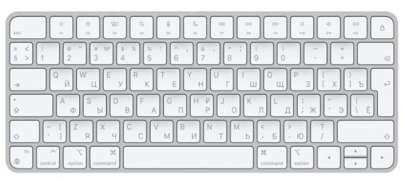 Клавиатура Apple Magic Keyboard беспроводная клавиатура (Bluetooth), цвет: белый, серебристый MK2A3RS/A