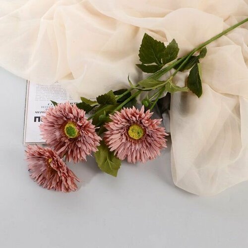 Цветок искусственный Хризантема колор галант 10х60см розовый 595₽