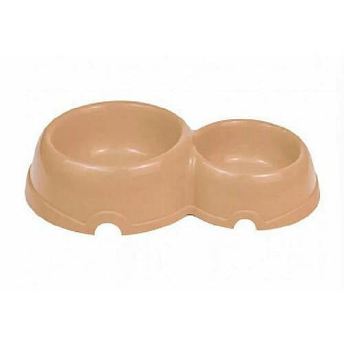 Дарэленд 2239беж Миска для кошек евро двойная 250/250мл, 91425 (1 шт)