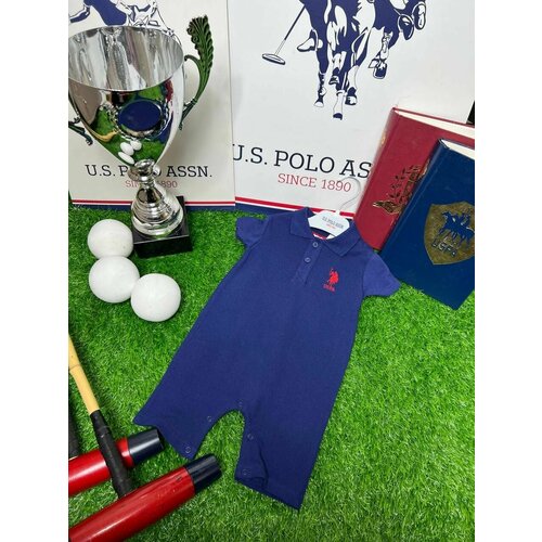 Песочник U.S. POLO ASSN., размер 6-9 мес, синий