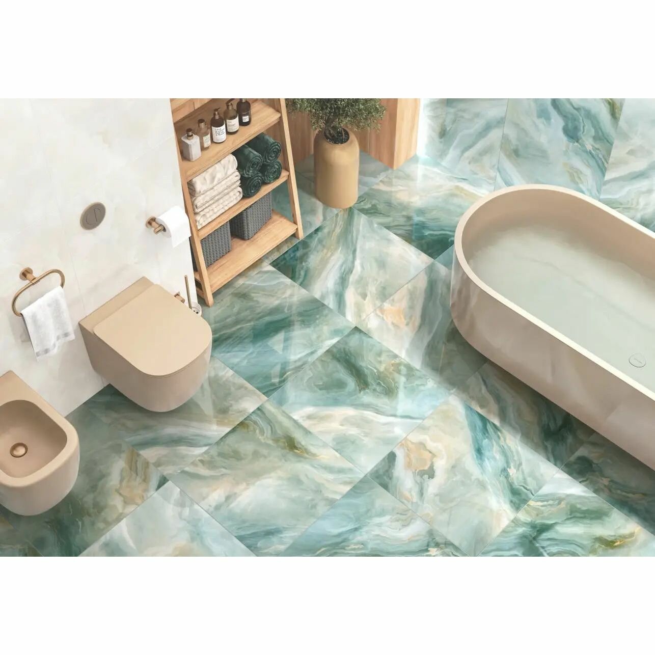 Керамогранит LCM Illusion Flow Суперполированный 60x60 - фото №2