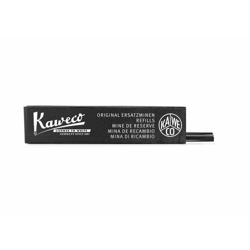 набор картриджей для перьевой ручки kaweco smokey grey 6 шт в картонной упаковке Грифель для механического карандаша Kaweco, HB, 1,18 мм, черный, набор 12 шт.