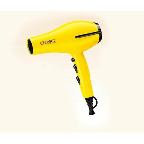 Профессиональный мощный фен для волос мощностью 2500Вт Желтый 370000₽