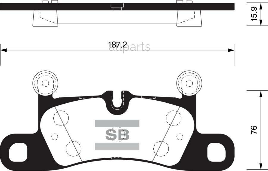 SANGSIN BRAKE SP2319 SP2319 колодки дисковые задние!\ Porshce Cayenne 3.0-4.8 10>