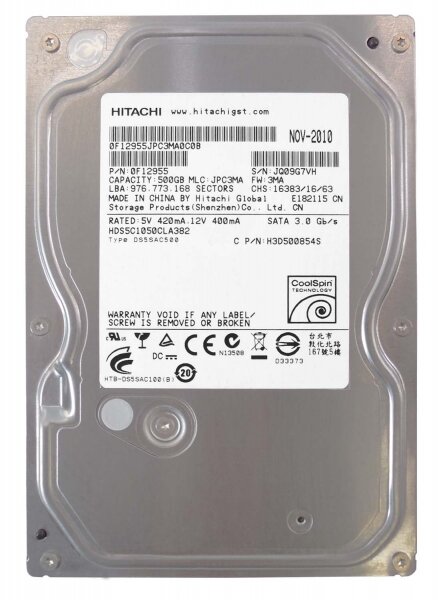 Жесткий диск Hitachi HDS5C1050CLA382 500Gb SATAII 3,5" HDD