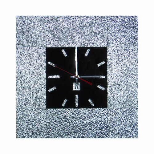 Настенные часы Диамант серебро черный циферблат 15500₽