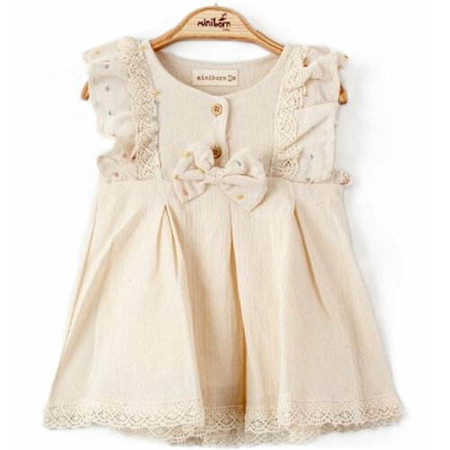 Платье Mini born, размер 68, бежевый