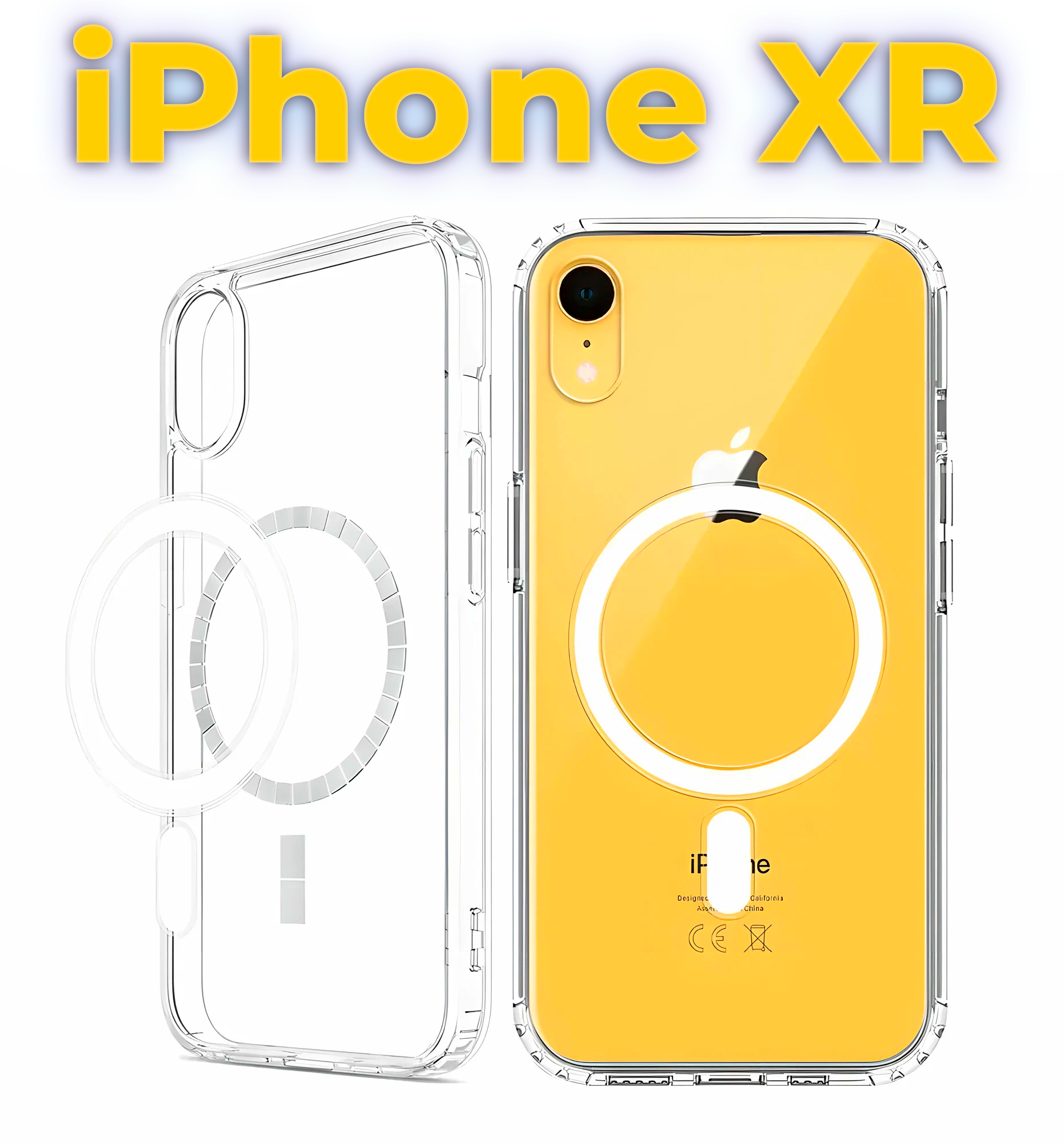 Чехол для iPhone Xr с поддержкой MagSafe, противоударный, прозрачный