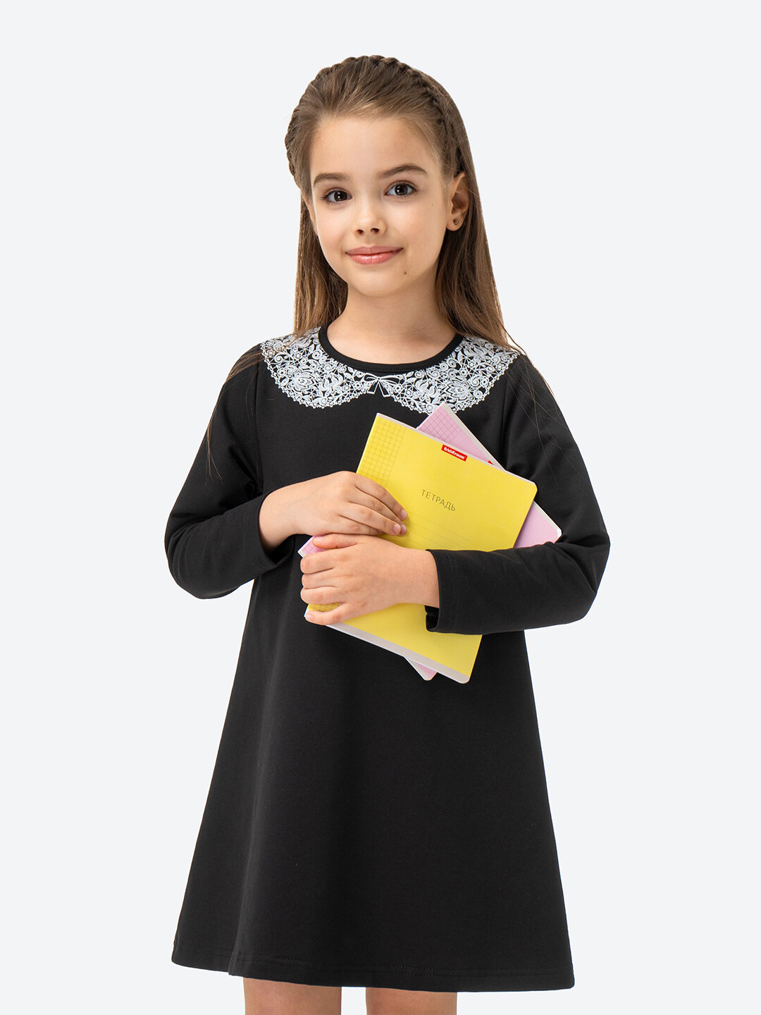 Школьное платье HappyFox, размер 146, черный
