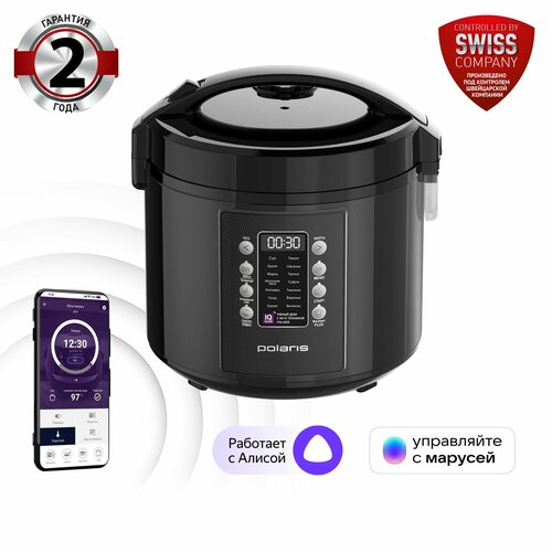 Умная мультиварка Polaris PMC 0521 Wi-Fi IQ Home антипригарная чаша 5 литров 50 автопрограмм 700 рецептов от шеф-поваров 927100₽