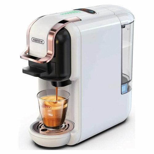 hibrew 5 in 1 coffee machine h2b white Кофемашина капсульная 5 в 1 NES/DG/чалды/молотый/K-Cup HIBREW H2B, 1450 Вт, объем 0,6 л, белая, 37194, AC-514K White