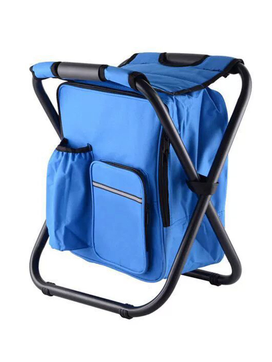Рюкзак со стулом для рыбалки и охоты, стул складной туристический для отдыха, рыболовный стул-рюкзак, походный, синий
