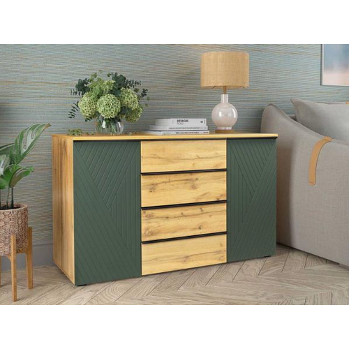 Комод-тумба №18, 2 двери, 4 ящика, цвет 