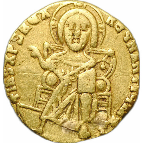 Монета Солид 868-879 Василий I Македонянин и Константин I Христос Пантократор Константинополь Византия