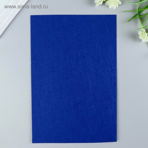 Фетр жесткий 1 мм 20х30 см синий 10шт 585₽