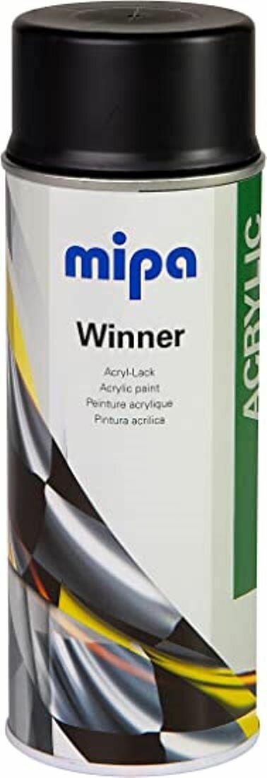 Аэрозольная черная матовая краска Mipa Winner Spray Acryl-Lack
