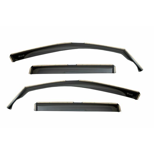 Vinguru Дефлекторы окон Vinguru NISSAN X Trail 2013-2019 /накладные/скотч /к-т 4 шт./ литьевой поликарбонат / Ниссан Х Трейл