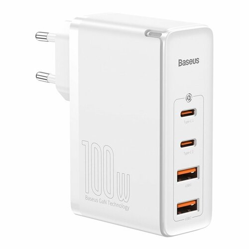 Зарядное устройство BASEUS GaN2 Pro Quick Charger 2USB2USB-C 5A 100W белый 17130₽