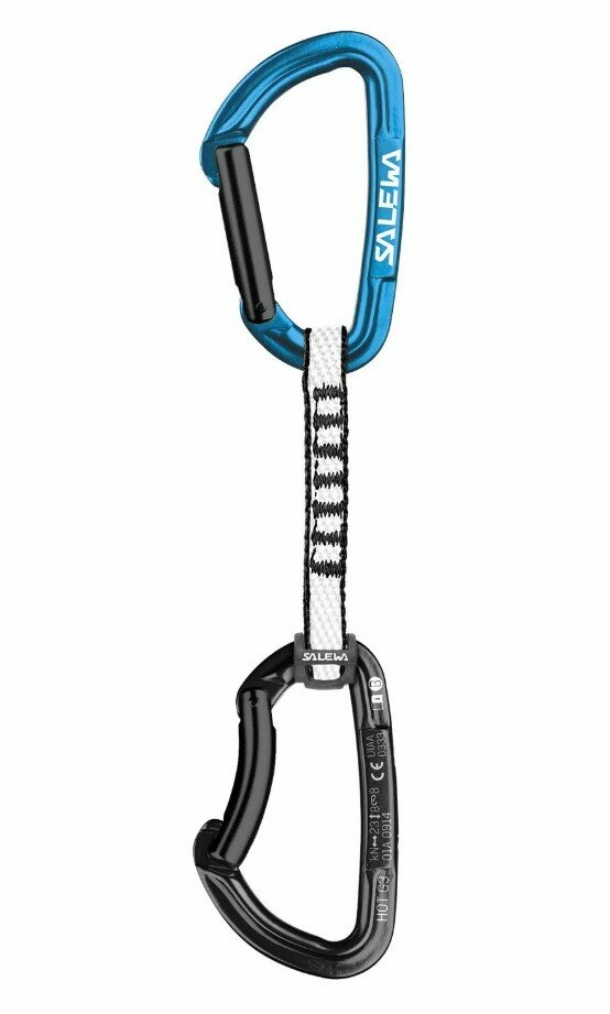 Карабин с оттяжкой Salewa Expr Set Dyn Hot G3 Str/Bent Blue/Black