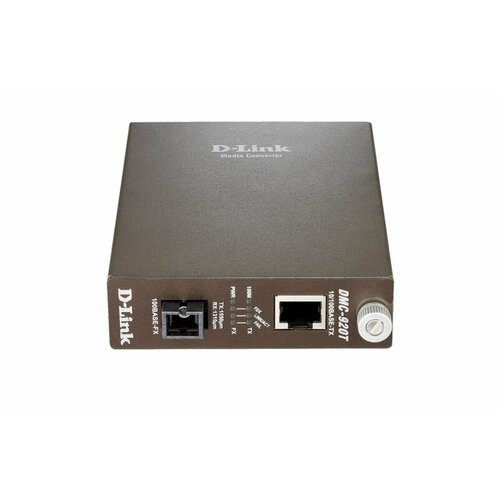 Медиаконвертер D-Link DMC-920T 10/100BASE-TX to 100BASE-FX Single-mode Fiber ( 20km, SC ). (Для шасси. Без корпуса). Товар уцененный d link dmc f02sc b1a медиаконвертер из 100base tx по витой паре в 100base fx по многомодовому волокн