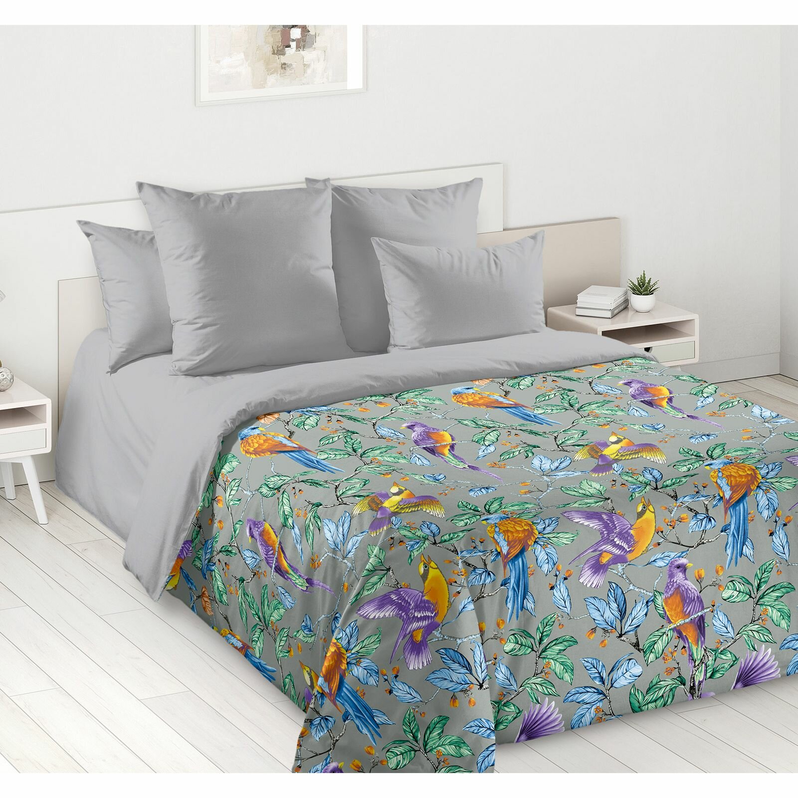 фото Покрывало из перкали 180х225 стеганое Сочетание