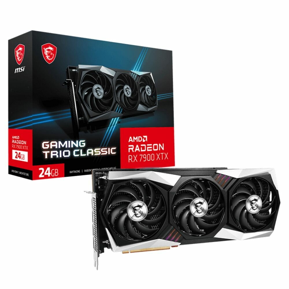 MSI Видеокарта MSI RX7900XTX GAMING TRIO CLASSIC 24G RTL Radeon RX 7900XTX