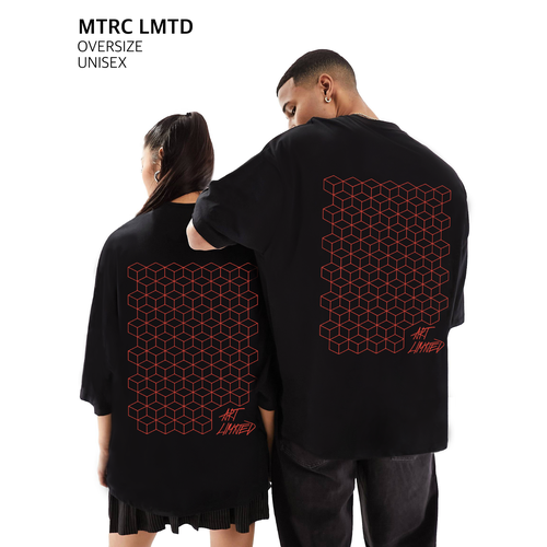 фото Футболка pattern, размер 48/50, черный, красный mtrc lmtd