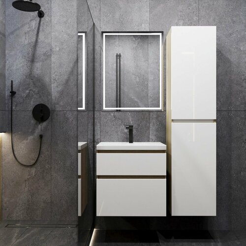 Тумба с раковиной в ванную тумба для ванной FAURAplus Аврора 70-2 подвесная фасад белый раковина Classica 22000₽