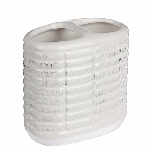 Всёгазин Стакан с разделителем для щеток и зубной пасты керамика Кьяро 552₽